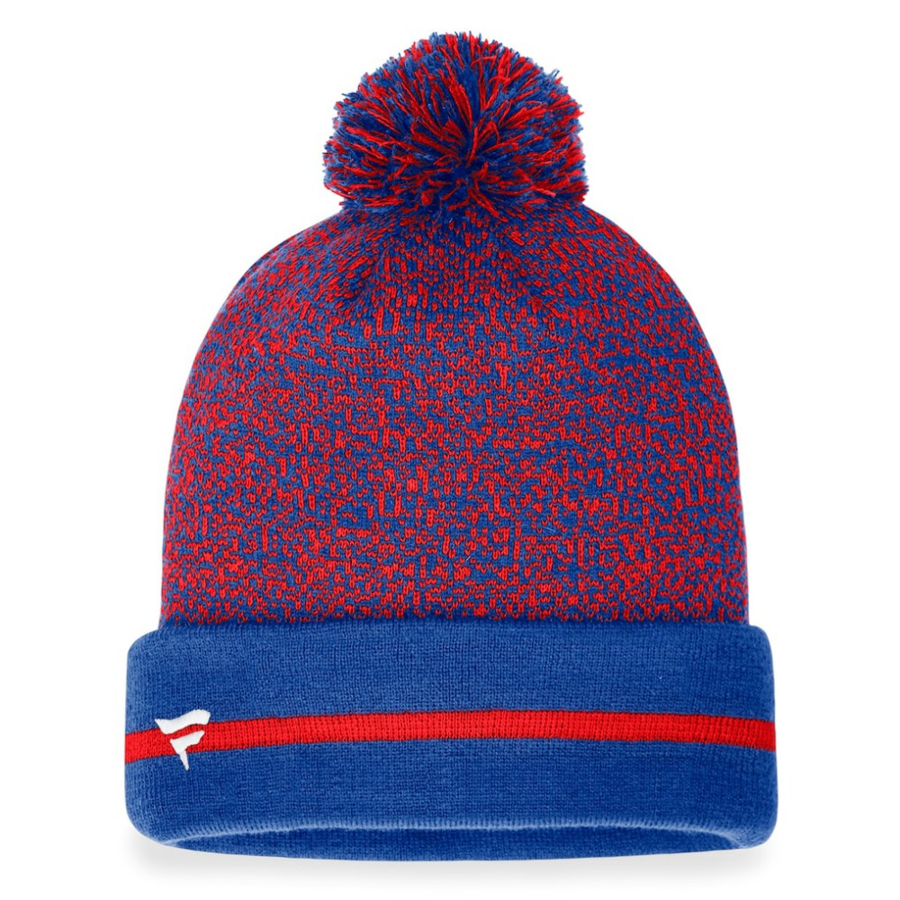Royal/Red Chicago Cubs Fanatics Space-Dye Cuffed Knit Hat with Pom
