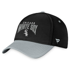Black/Gray Chicago White Sox Fanatics Stacked Logo Flex Hat