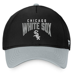Black/Gray Chicago White Sox Fanatics Stacked Logo Flex Hat