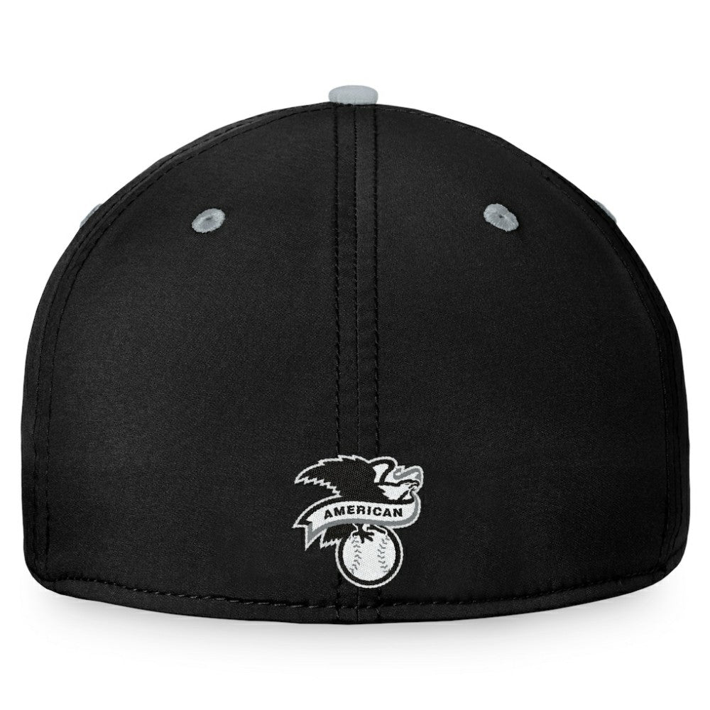 Black/Gray Chicago White Sox Fanatics Stacked Logo Flex Hat