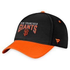 Black/Orange San Francisco Giants Fanatics Stacked Logo Flex Hat