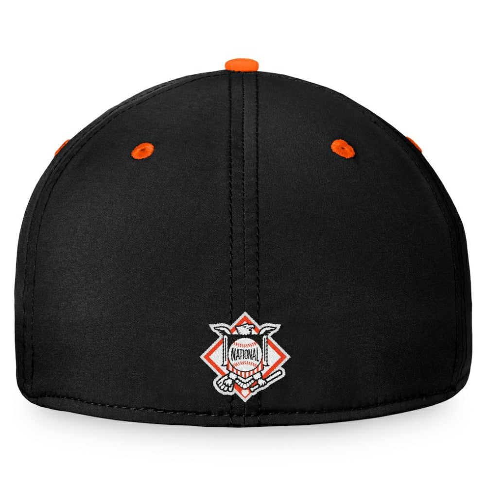 Black/Orange San Francisco Giants Fanatics Stacked Logo Flex Hat