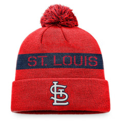 Red/Navy St. Louis Cardinals Fanatics League Logo Cuffed Knit Hat with Pom