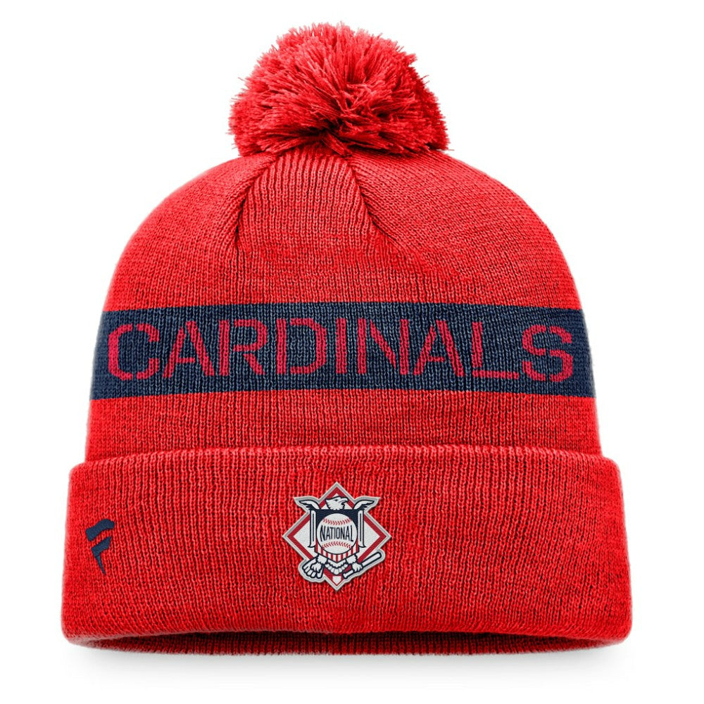 Red/Navy St. Louis Cardinals Fanatics League Logo Cuffed Knit Hat with Pom