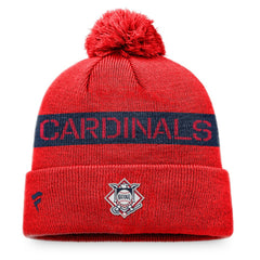 Red/Navy St. Louis Cardinals Fanatics League Logo Cuffed Knit Hat with Pom