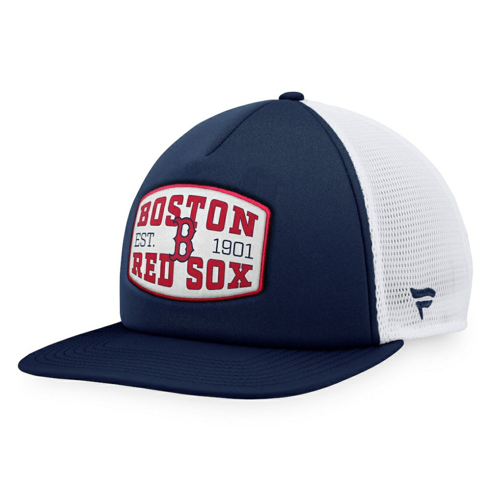 Navy Boston Red Sox Fanatics Foam Front Patch Trucker Snapback Hat
