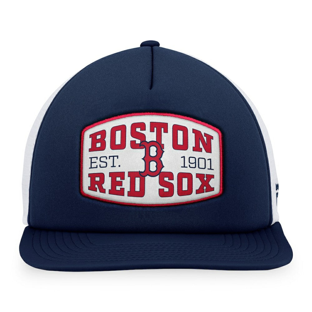 Navy Boston Red Sox Fanatics Foam Front Patch Trucker Snapback Hat