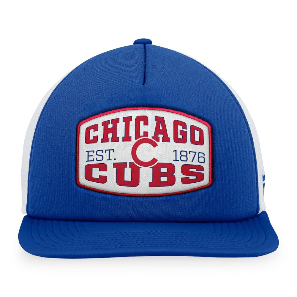 Royal Chicago Cubs Fanatics Foam Front Patch Trucker Snapback Hat