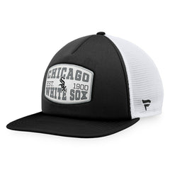 Black Chicago White Sox Fanatics Foam Front Patch Trucker Snapback Hat