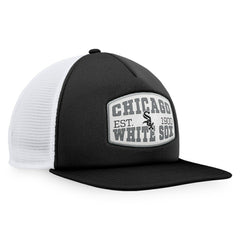 Black Chicago White Sox Fanatics Foam Front Patch Trucker Snapback Hat