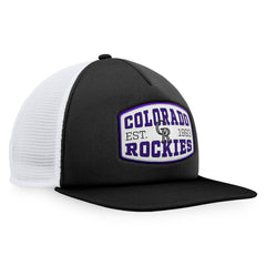 Black Colorado Rockies Fanatics Foam Front Patch Trucker Snapback Hat