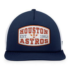 Navy Houston Astros Fanatics Foam Front Patch Trucker Snapback Hat