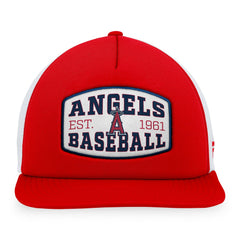 Red Los Angeles Angels Fanatics Foam Front Patch Trucker Snapback Hat