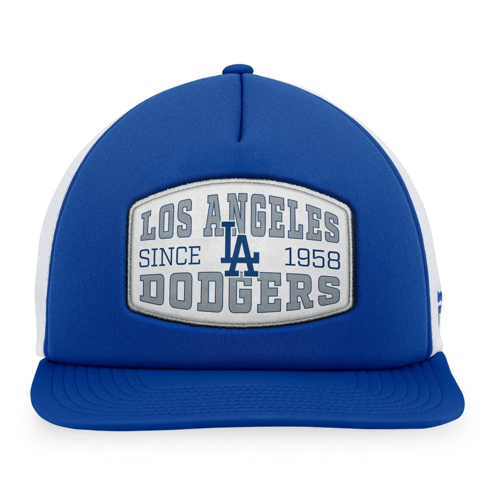 Royal Los Angeles Dodgers Fanatics Foam Front Patch Trucker Snapback Hat