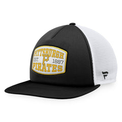 Black Pittsburgh Pirates Fanatics Foam Front Patch Trucker Snapback Hat
