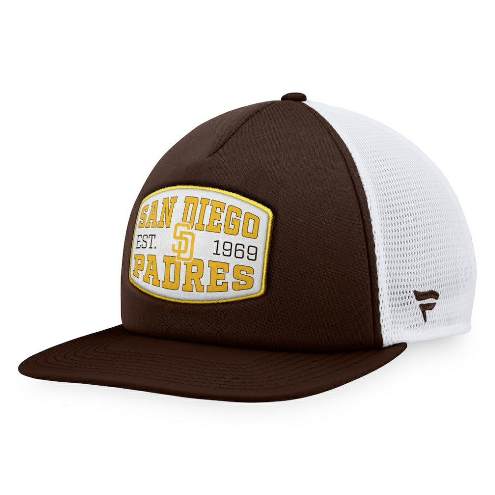 Brown San Diego Padres Fanatics Foam Front Patch Trucker Snapback Hat