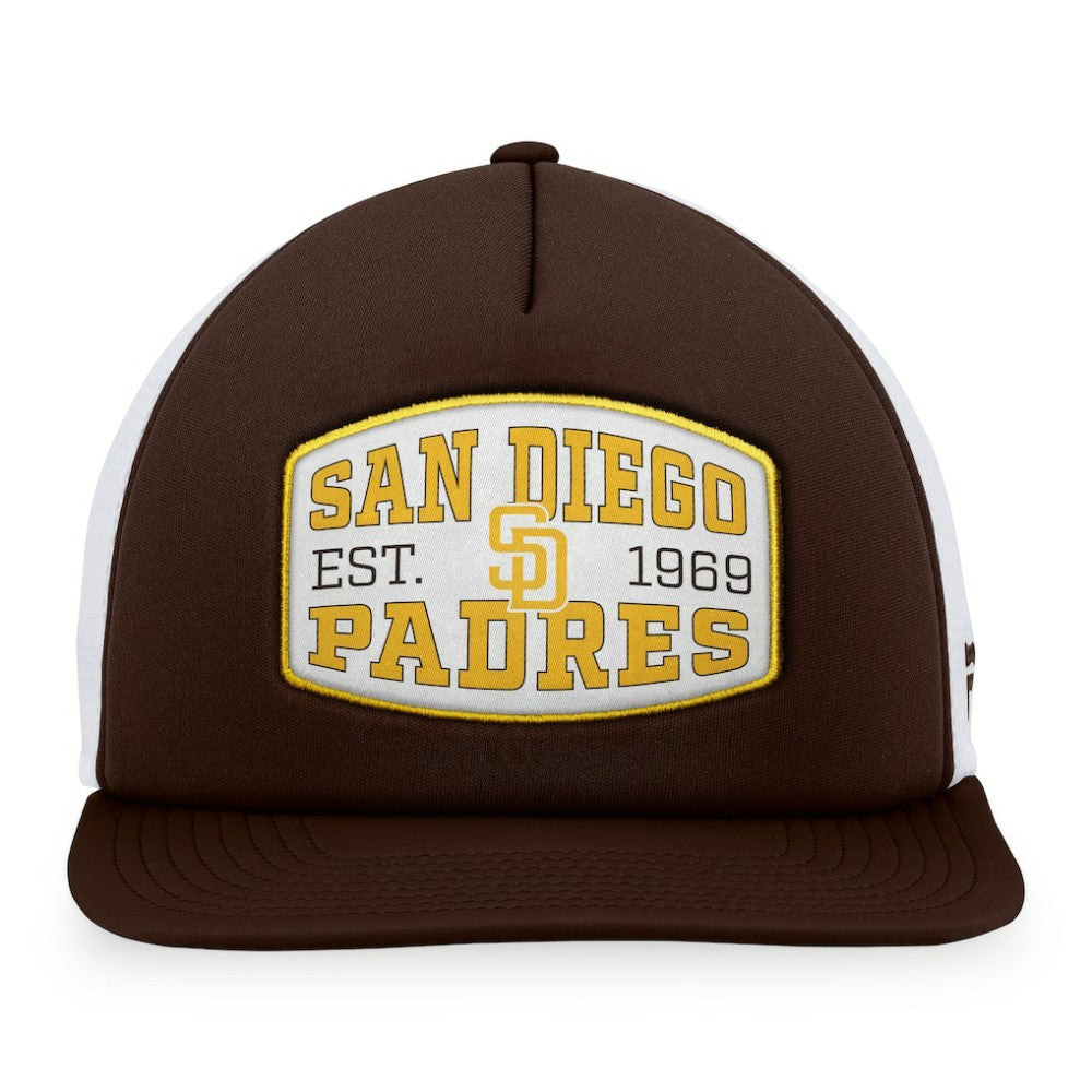 Brown San Diego Padres Fanatics Foam Front Patch Trucker Snapback Hat