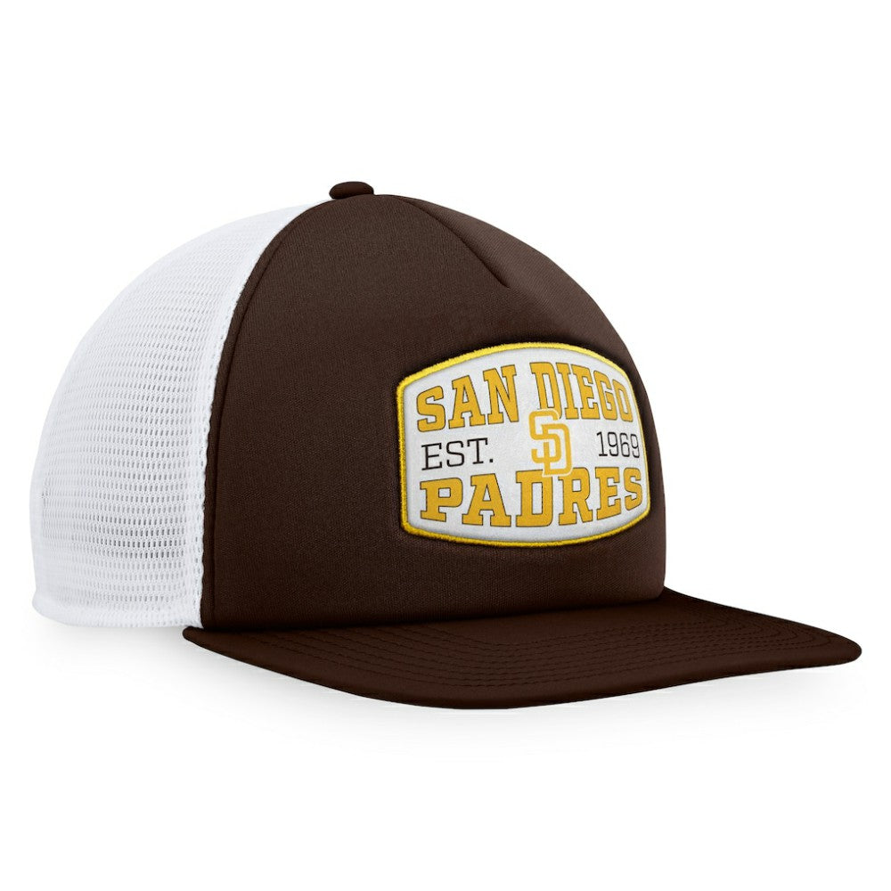 Brown San Diego Padres Fanatics Foam Front Patch Trucker Snapback Hat
