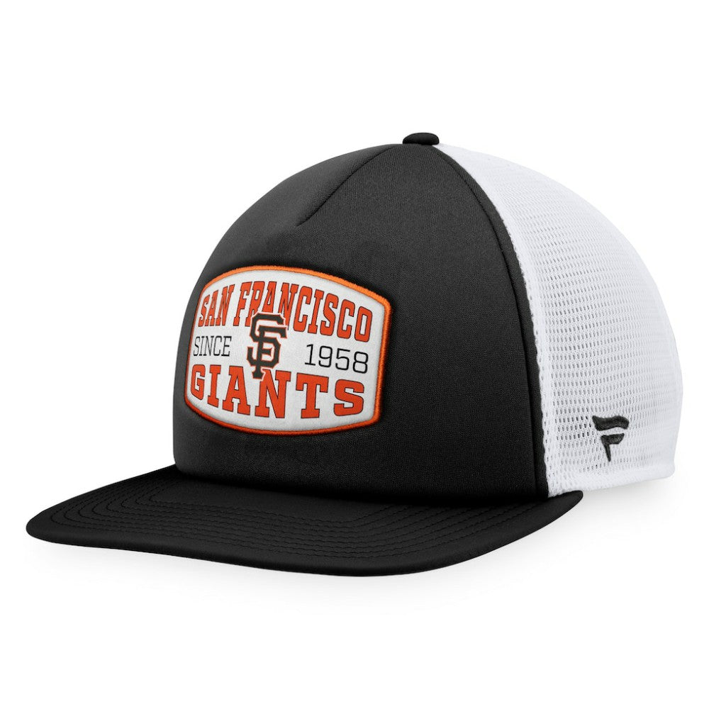 Black San Francisco Giants Fanatics Foam Front Patch Trucker Snapback Hat
