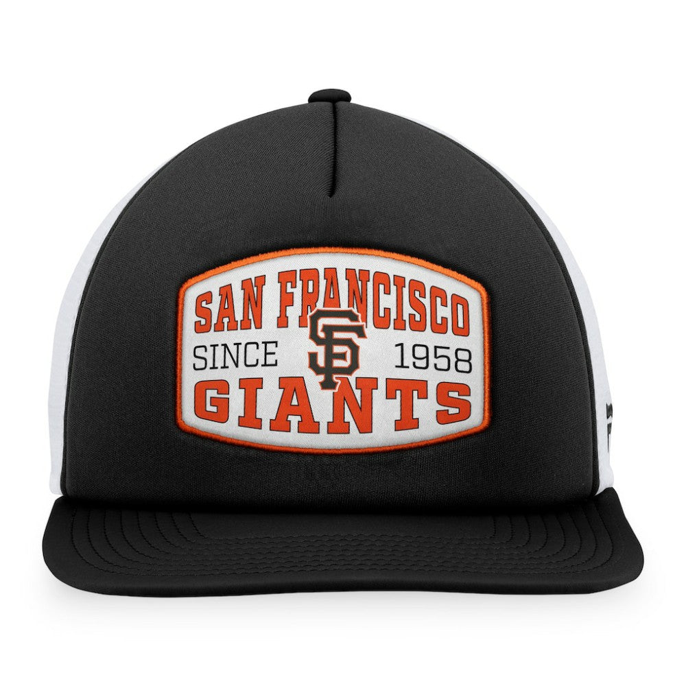 Black San Francisco Giants Fanatics Foam Front Patch Trucker Snapback Hat