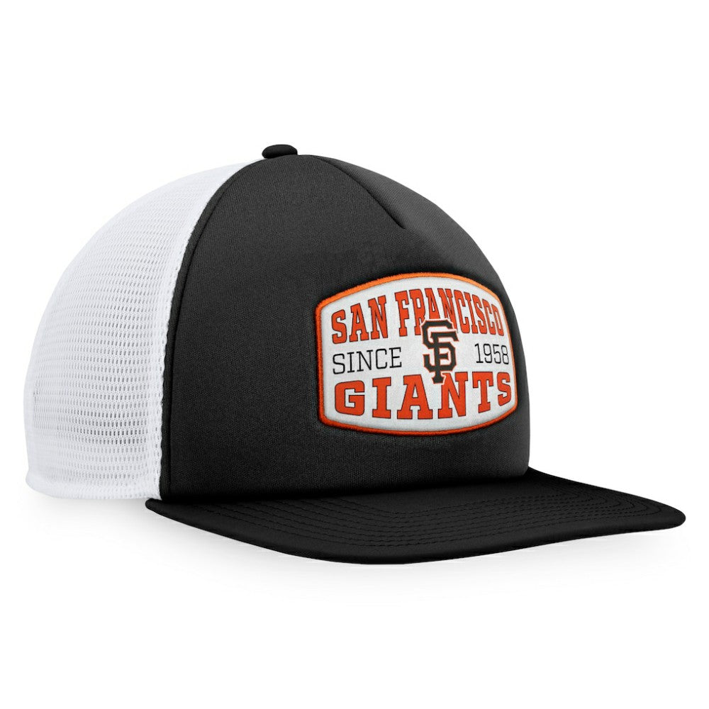 Black San Francisco Giants Fanatics Foam Front Patch Trucker Snapback Hat