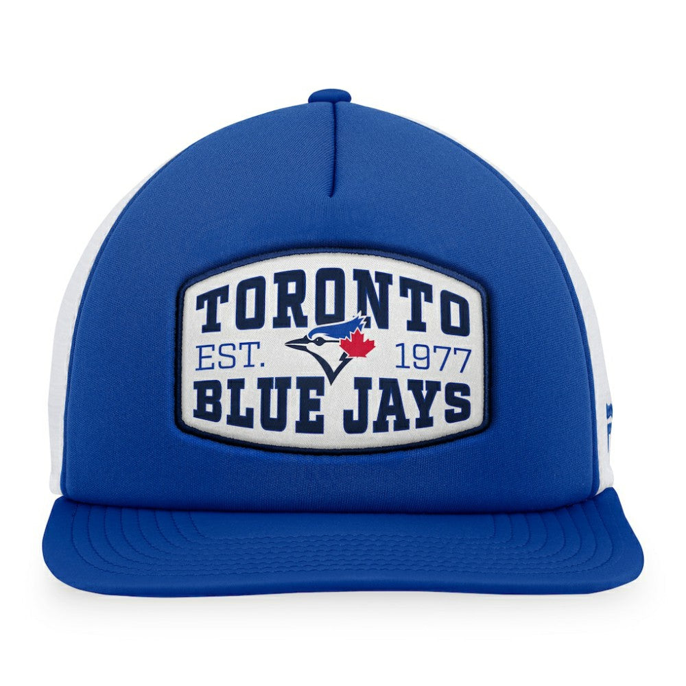 Royal Toronto Blue Jays Fanatics Foam Front Patch Trucker Snapback Hat