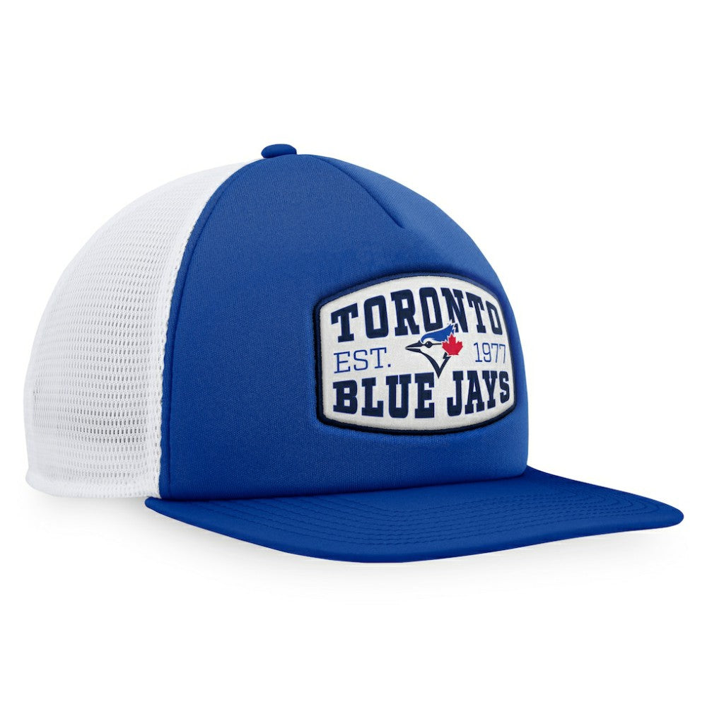 Royal Toronto Blue Jays Fanatics Foam Front Patch Trucker Snapback Hat