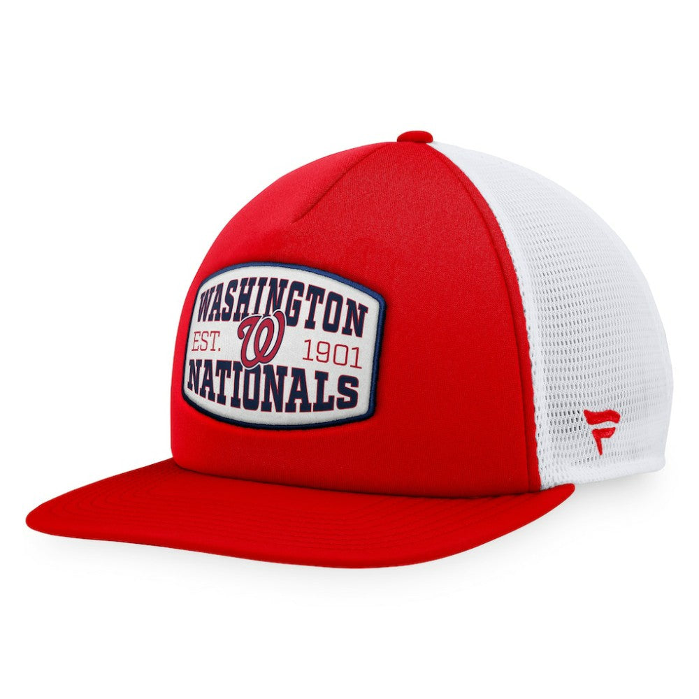 Red Washington Nationals Fanatics Foam Front Patch Trucker Snapback Hat