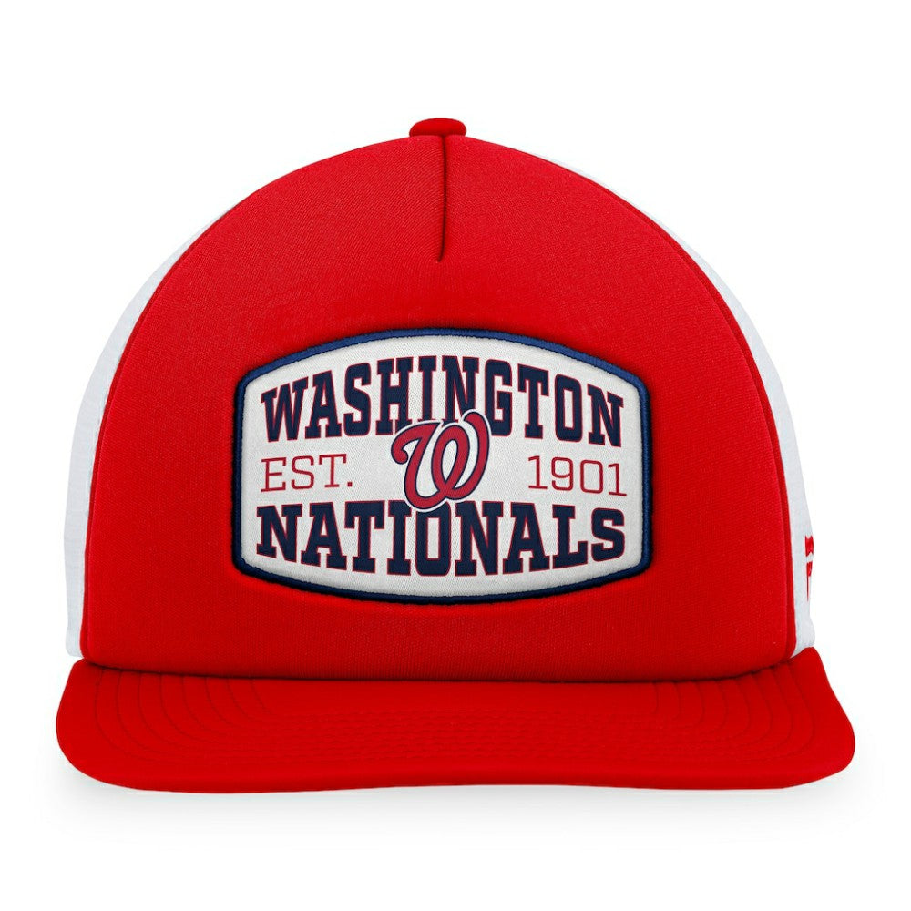 Red Washington Nationals Fanatics Foam Front Patch Trucker Snapback Hat