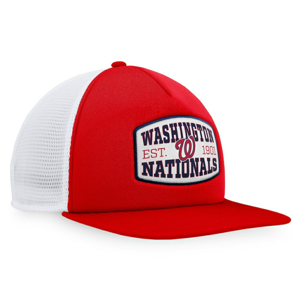 Red Washington Nationals Fanatics Foam Front Patch Trucker Snapback Hat