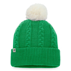 Kelly Green Athletics Fanatics Women's Cable Cuffed Knit Hat with Pom