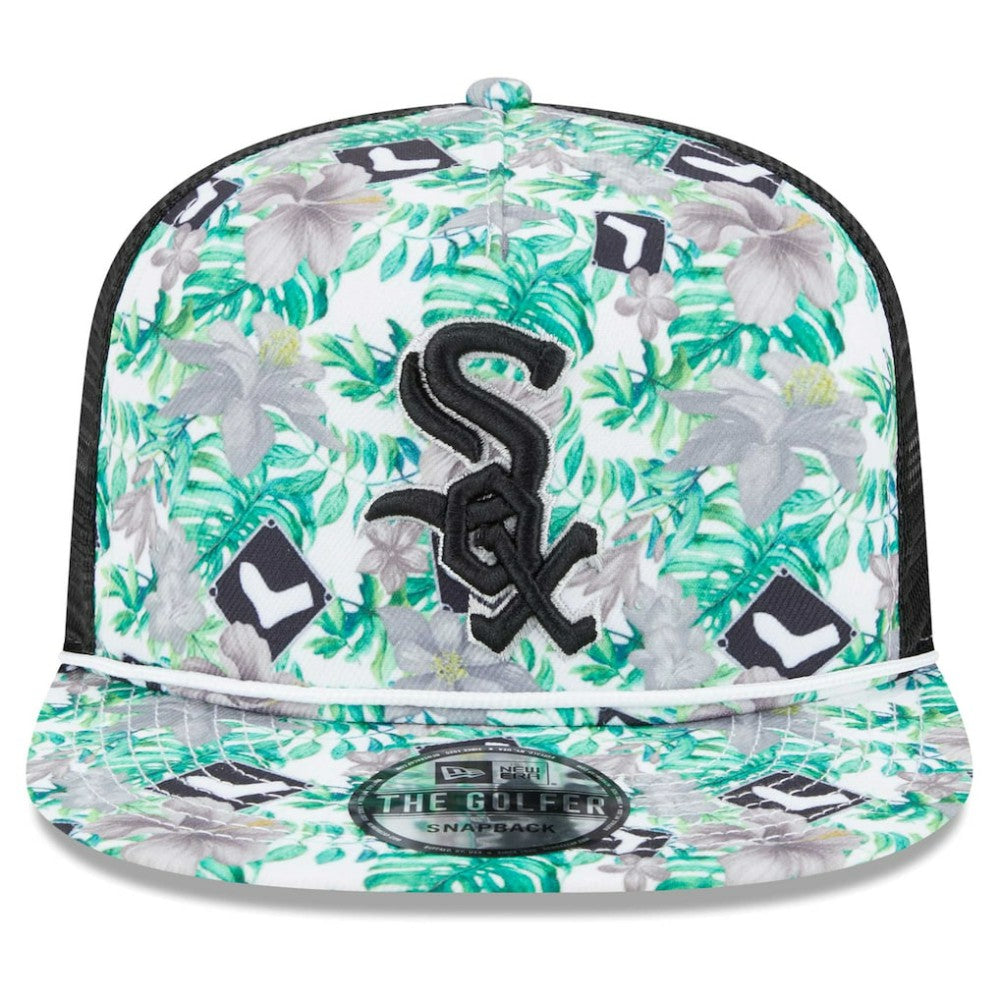 Chicago White Sox New Era Tropic Floral Golfer Lightly Structured Snapback Hat