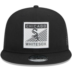 Black Chicago White Sox New Era Scratch Squared Trucker 9FIFTY Snapback Hat
