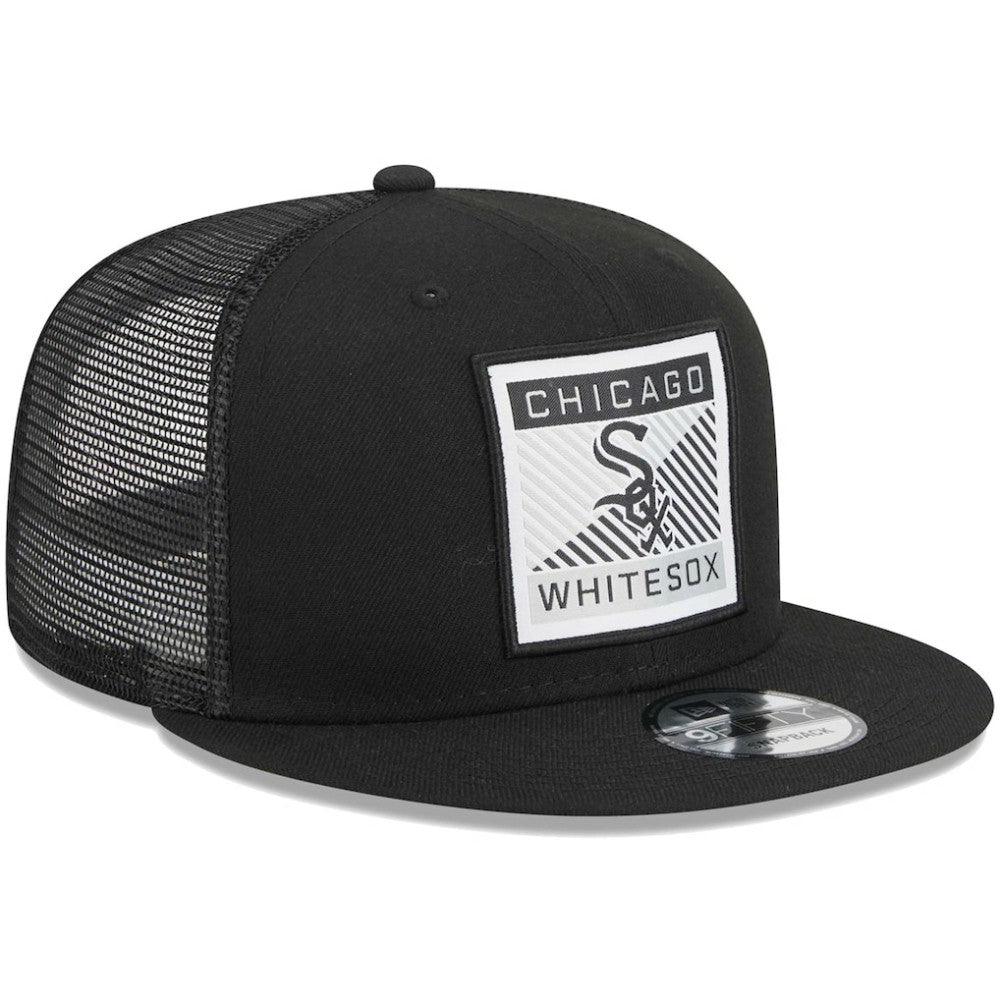 Black Chicago White Sox New Era Scratch Squared Trucker 9FIFTY Snapback Hat