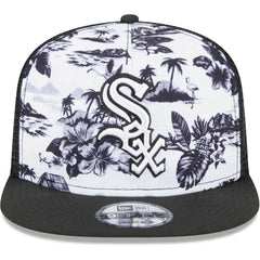 White/Black Chicago White Sox New Era Vacay 2.0 A-Frame Trucker 9FIFTY Snapback Hat