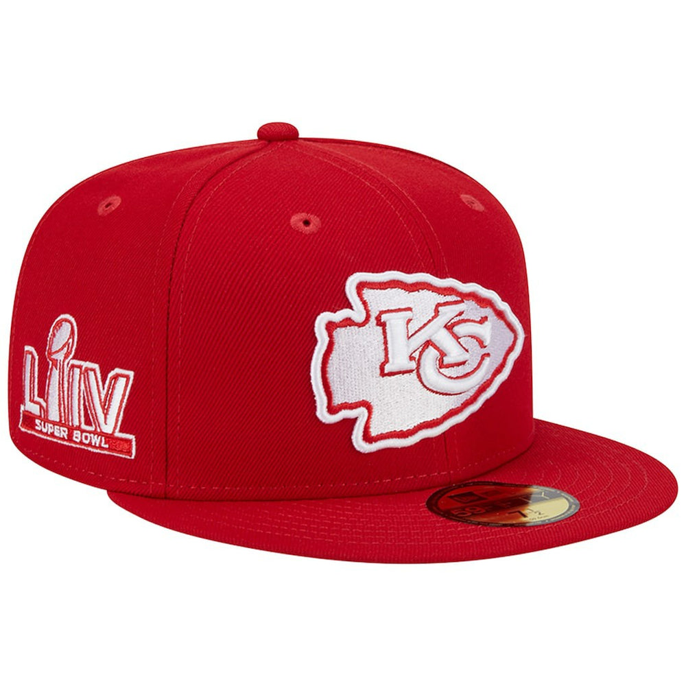 Super Bowl LIV Main Patch 59FIFTY Fitted Hat - Kansas City Chiefs Hats