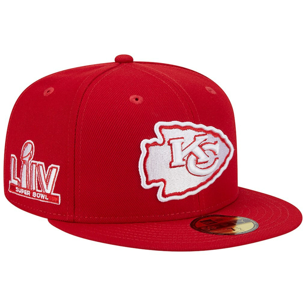 Super Bowl LIV Main Patch 59FIFTY Fitted Hat - Kansas City Chiefs Hats