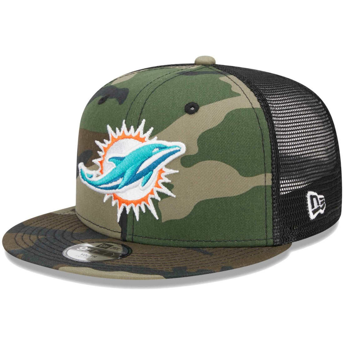 Youth Main Trucker 9FIFTY Snapback Hat - Miami Dolphins Hats