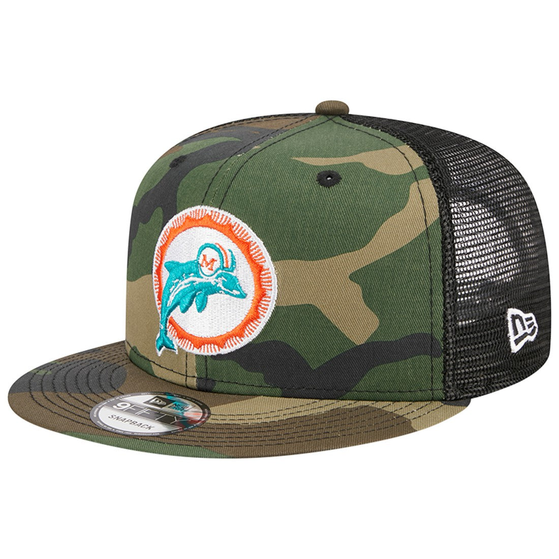 Throwback Main Trucker 9FIFTY Snapback Hat - Miami Dolphins Hats