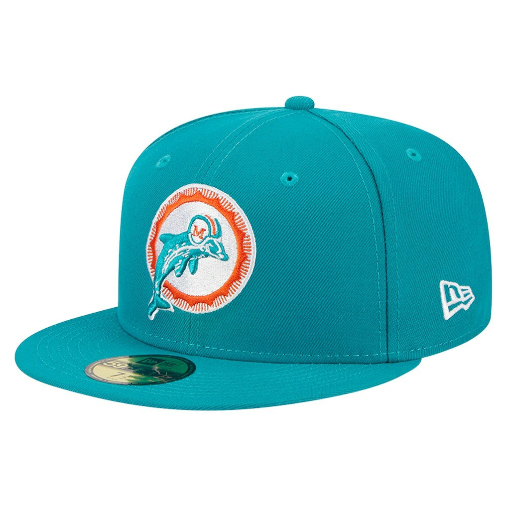 Throwback Main 59FIFTY Fitted Hat - Miami Dolphins Hats