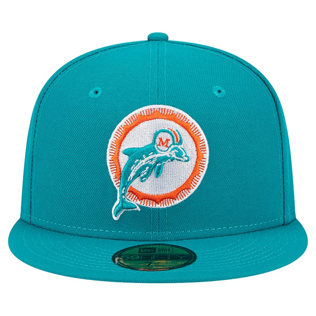 Throwback Main 59FIFTY Fitted Hat - Miami Dolphins Hats