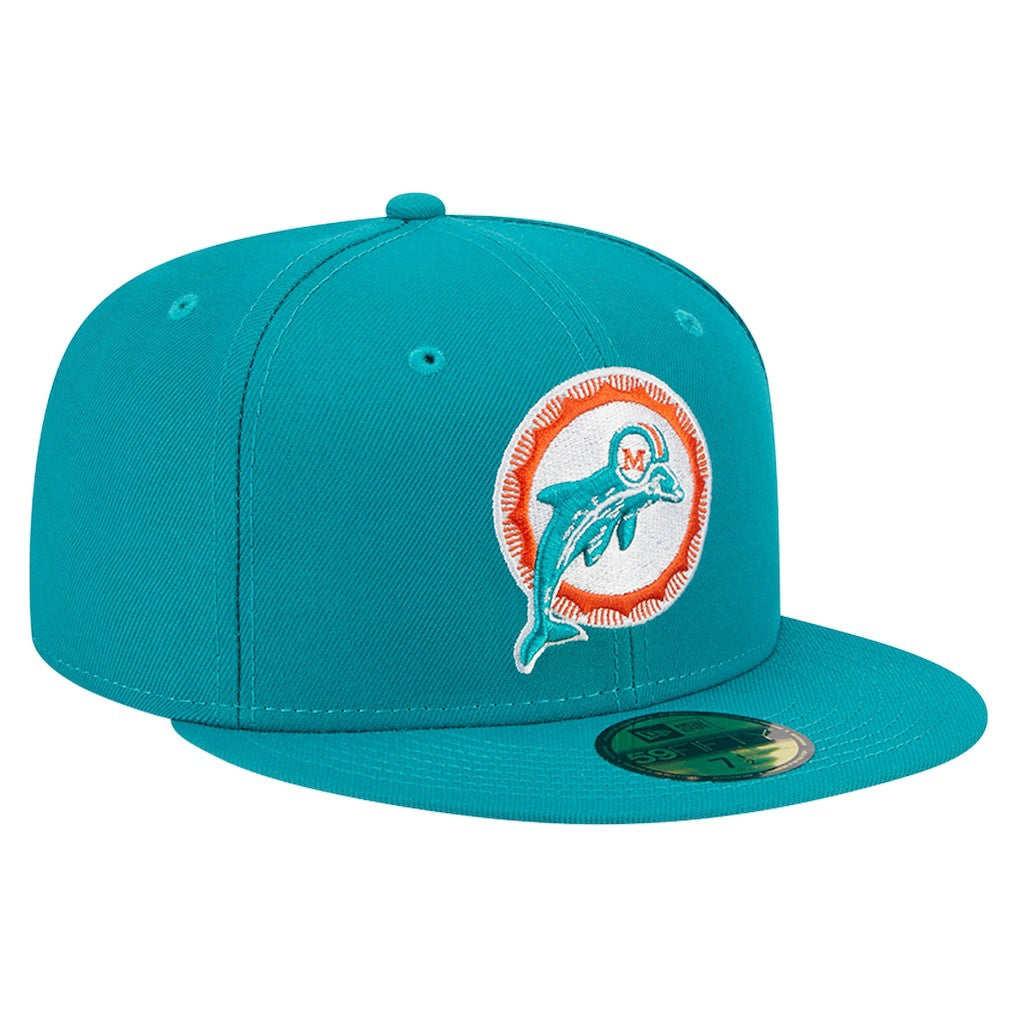 Throwback Main 59FIFTY Fitted Hat - Miami Dolphins Hats