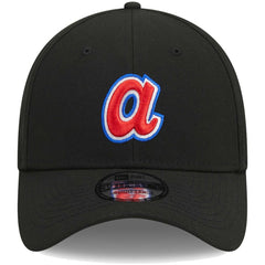 Black Atlanta Braves New Era Logo 39THIRTY Flex Hat
