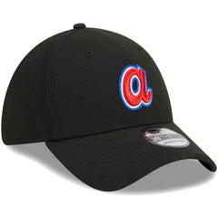 Black Atlanta Braves New Era Logo 39THIRTY Flex Hat