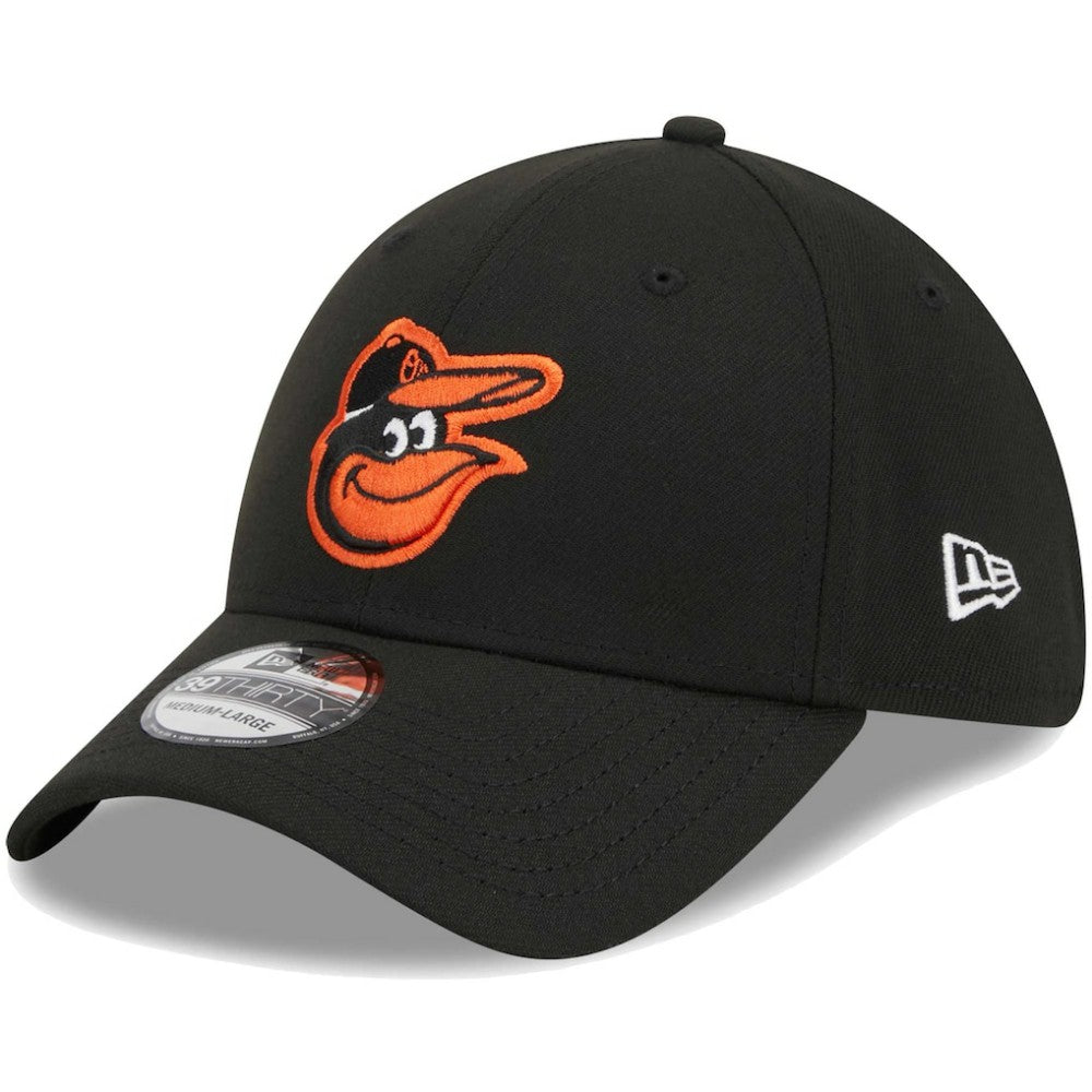 Black Baltimore Orioles New Era Logo 39THIRTY Flex Hat