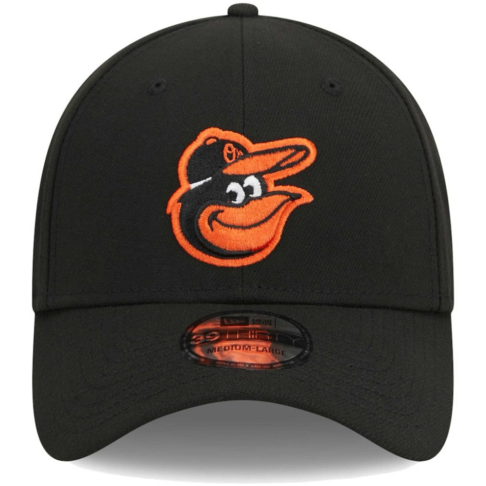 Black Baltimore Orioles New Era Logo 39THIRTY Flex Hat