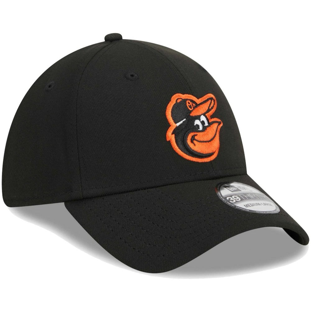 Black Baltimore Orioles New Era Logo 39THIRTY Flex Hat