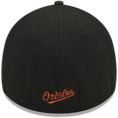 Black Baltimore Orioles New Era Logo 39THIRTY Flex Hat