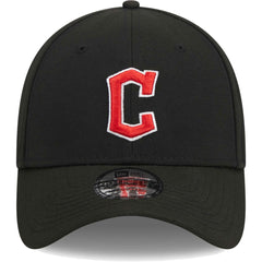 Black Cleveland Guardians New Era Logo 39THIRTY Flex Hat