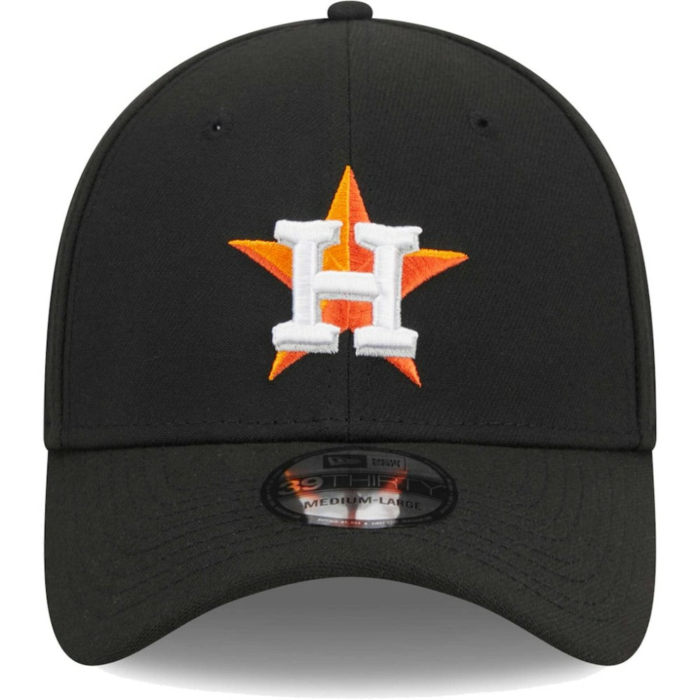 Black Houston Astros New Era Logo 39THIRTY Flex Hat